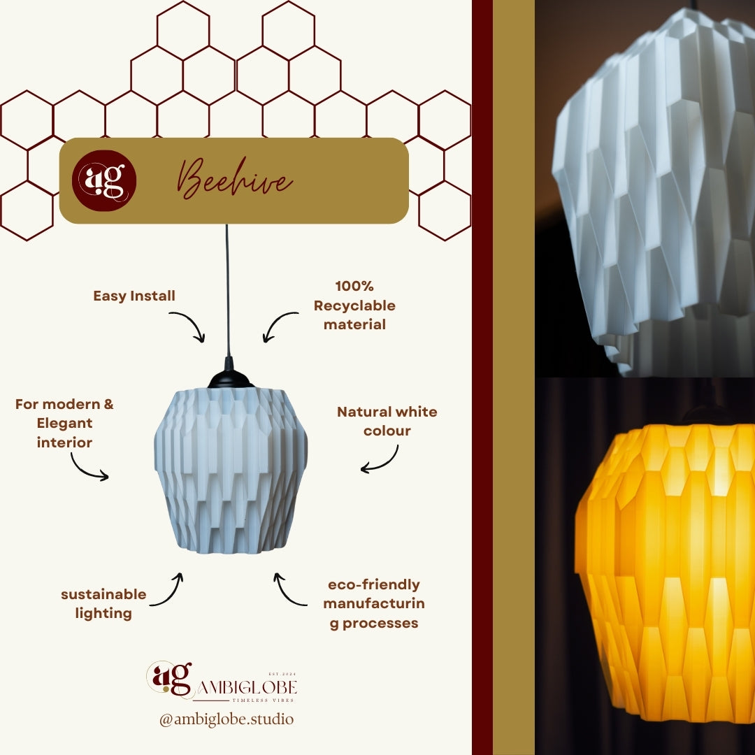 Modern Beehive Pendant Lampshade