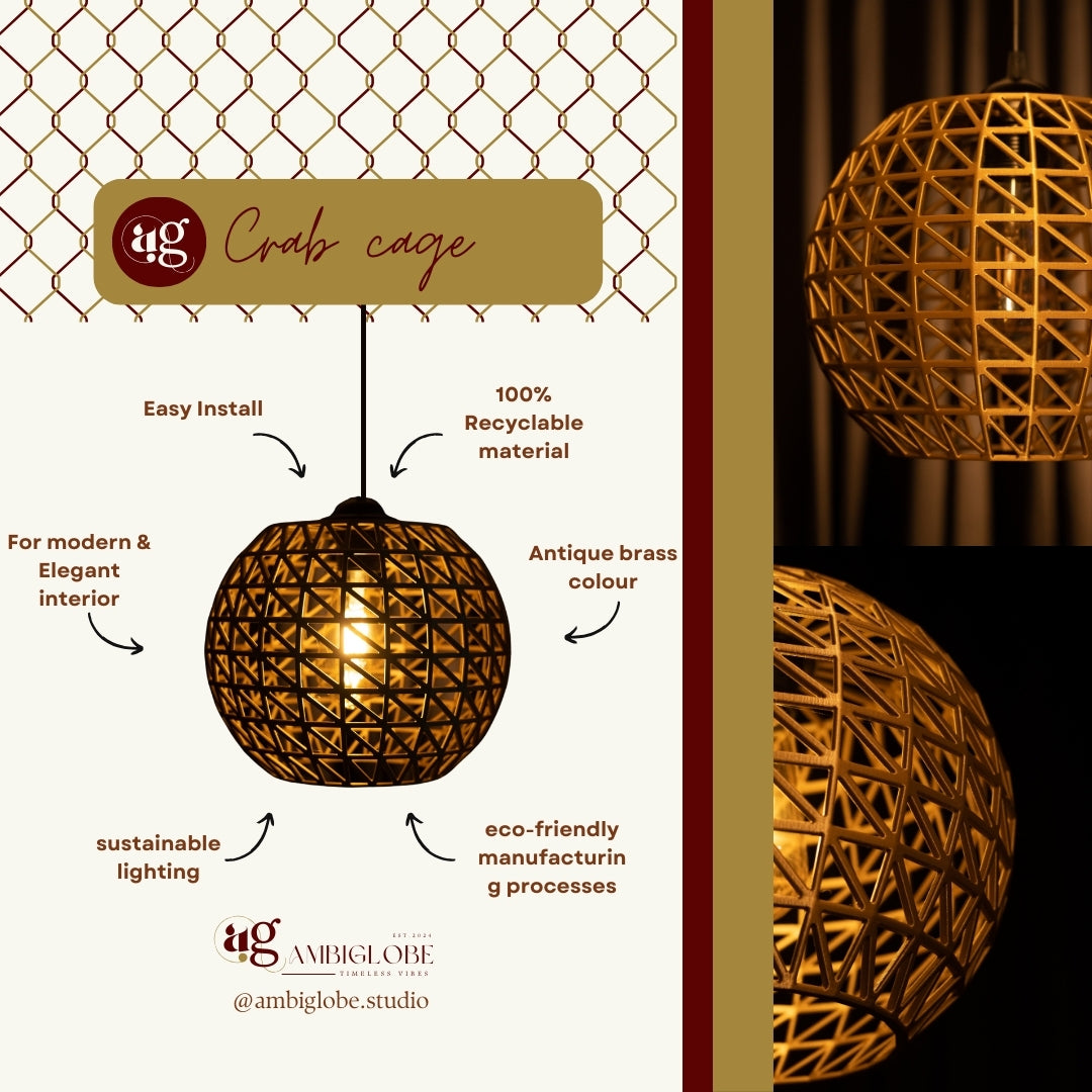 Crab Cage Pendant Lampshade