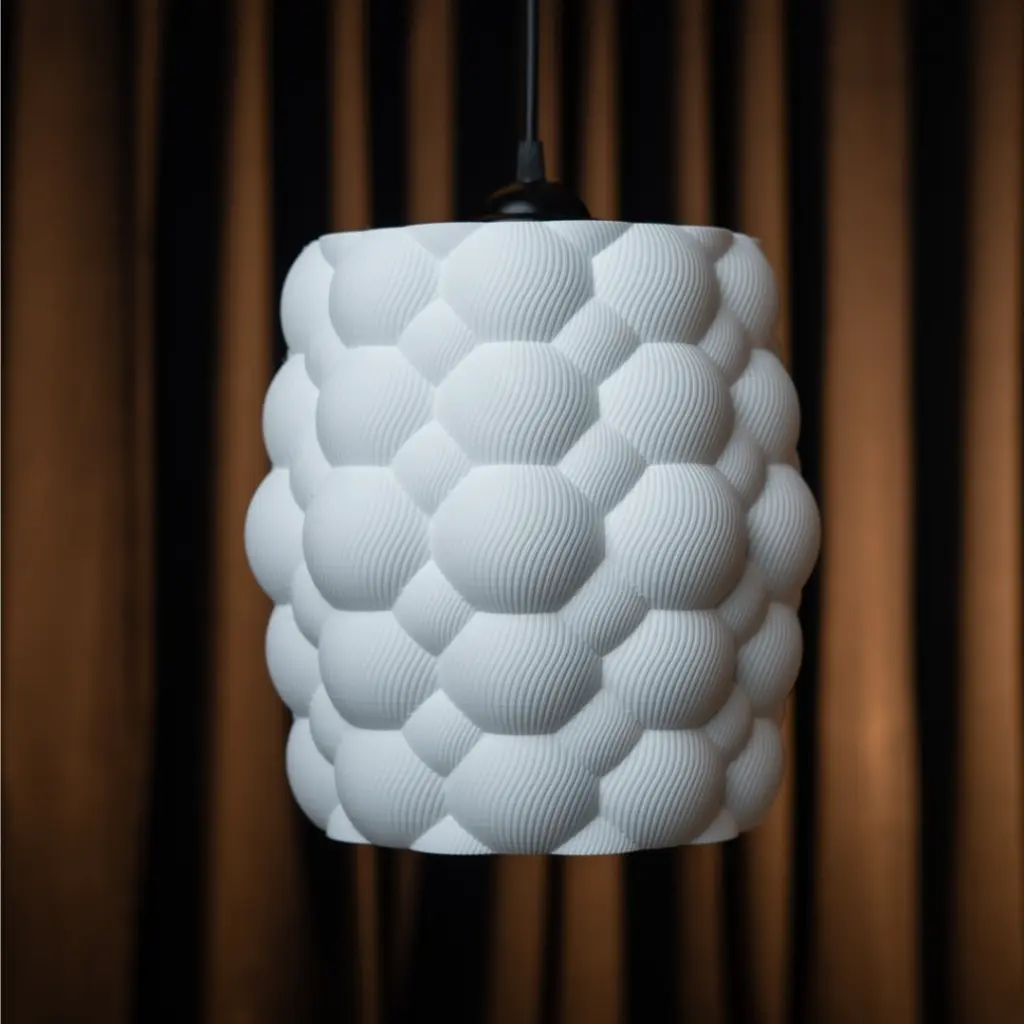 [AGHL_06_DW_L] Wool POP - Daisy White Hanging/Pendant Lampshade