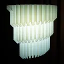 Unfurling ripple - Natural White Hanging/Pendant Lampshade